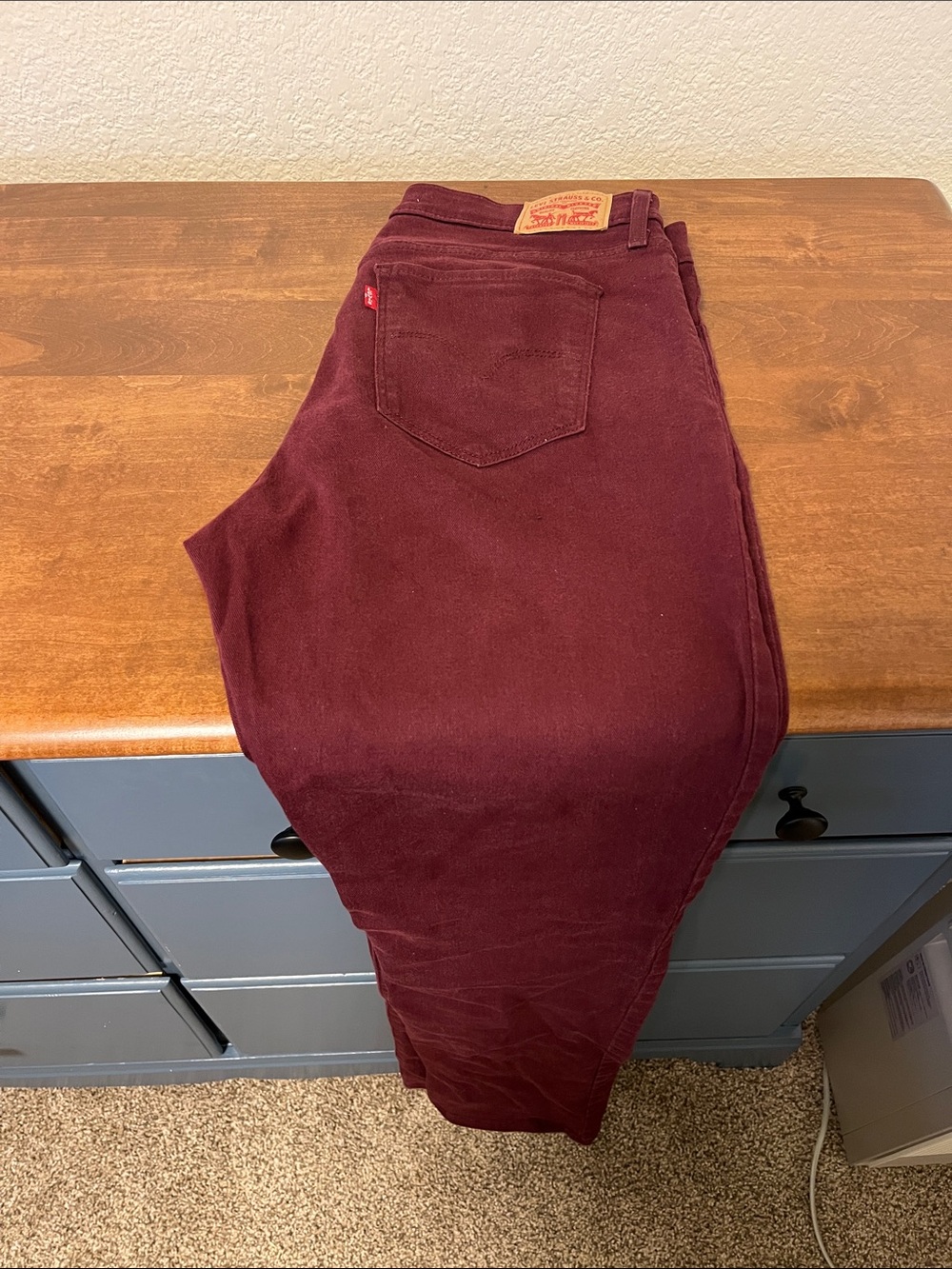 Levi's Women's Dark Burgundy High-Rise Jeans